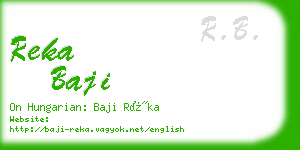 reka baji business card